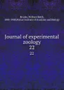Journal of experimental zoology. 22 - William Keith Brooks