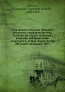 First church in Newark. Historical discourses, relating to the First Presbyterian church in Newark; originally delivered to the congregation of that church during the month of January, 1851 - Jonathan French Stearns