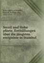 Serail und Hohe pforte. Enthullungen uber die jungsten ereignisse in Stambul - Amand Schweiger-Lerchenfeld