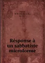 Response a un sabbatiste microforme - Manasse B. Parent