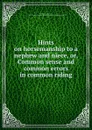 Hints on horsemanship to a nephew and niece, or, Common sense and common errors in common riding - George Greenwood