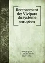 Recensement des Vivipara du systeme europeen - Jules René Bourguignat