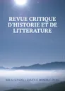 REVUE CRITIQUE D.HISTORIE ET DE LITTERATURE - M.M. S. Guyard