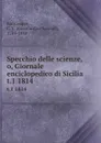 Specchio delle scienze, o, Giornale enciclopedico di Sicilia. t.1 1814 - Constantine Samuel Rafinesque