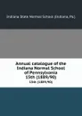 Annual catalogue of the Indiana Normal School of Pennsylvania. 15th (1889/90) - Indiana