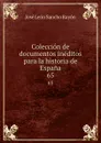 Coleccion de documentos ineditos para la historia de Espana. 65 - José León Sancho Rayón