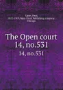 The Open court. 14, no.531 - Paul Carus