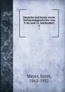 Deutsche und franzosische Verfassungsgeschichte vom 9. bis zum 14. Jahrhundert. 2 - Ernst Mayer