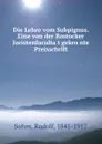 Die Lehre vom Subpignus. Eine von der Rostocker Juristenfacultat gekronte Preisschrift - Rudolf Sohm