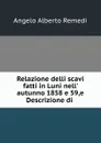 Relazione delli scavi fatti in Luni nell. autunno 1858 e 59,e Descrizione di . - Angelo Alberto Remedi