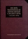 Atti della Societitaliana di scienze naturali. v.18 (1875-1876) - Societitaliana di scienze naturali