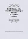 Bollettino della Societa entomologica italiana. v. 23 1891 - Società entomologica italiana