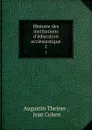 Histoire des institutions d.education ecclesiastique. 2 - Augustin Theiner