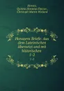 Horazens Briefe: Aus dem Lateinischen ubersetzt und mit historischen . 1-2 - Quintus Horatius Flaccus Horace