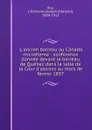 L.ancien barreau au Canada microforme : conference donnee devant le barreau de Quebec dans la salle de la Cour d.assises au mois de fevirer 1897 - Joseph-Edmond Roy