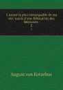 L.annee la plus remarquable de ma vie: suivie d.une Refutation des Memoires . 2 - August von Kotzebue