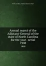 Annual report of the Adjutant-General of the state of North Carolina for the year . serial. 1908 - North Carolina. Adjutant General's Dept