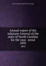 Annual report of the Adjutant-General of the state of North Carolina for the year . serial. 1895 - North Carolina. Adjutant General's Dept