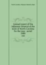 Annual report of the Adjutant-General of the state of North Carolina for the year . serial. 1880 - North Carolina. Adjutant General's Dept