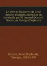 Le livre de bijouterie de Rene Boyvin, d.Angers, reproduit en fac-simile par M. Amand-Durand. Notice par Georges Duplessis - René Boyvin