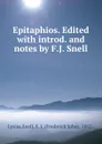 Epitaphios. Edited with introd. and notes by F.J. Snell - Snell Lysias