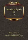 Poesie volgari;. 01 - Lorenzo de' Medici