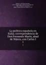 La politica espanola en Italia; correspondencia de Don Fernando Marin, abad de Najera, con Carlos I. 1 - Pacheco y de Leyva