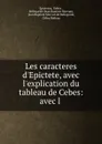 Les caracteres d.Epictete, avec l.explication du tableau de Cebes: avec l . - Kebes Epictetus