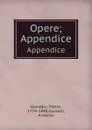 Opere;. Appendice - Pietro Giordani