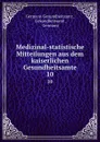 Medizinal-statistische Mitteilungen aus dem kaiserlichen Gesundheitsamte. 10 - Germany Gesundheitsamt