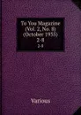 To You Magazine (Vol. 2, No. 8) (October 1935). 2-8 - Various