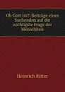 Ob Gott ist.: Beitrage eines Suchenden auf die wichtigste Frage der Menschheit - Heinrich Ritter