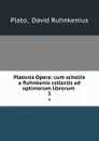 Platonis Opera: cum scholiis a Ruhnkenio collectis ad optimorum librorum . 3 - David Ruhnkenius Plato