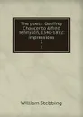 The poets: Geoffrey Chaucer to Alfred Tennyson, 1340-1892: impressions. 1 - William Stebbing