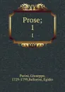 Prose;. 1 - Giuseppe Parini