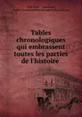 Tables chronologiques qui embrassent toutes les parties de l.histoire . - John Blair