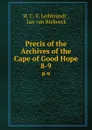 Precis of the Archives of the Cape of Good Hope. 8-9 - H.C. V. Leibbrandt