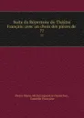 Suite du Repertoire du Theatre Francais: avec un choix des pieces de . 77 - Pierre-Marie-Michel Lepeintre-Desroches