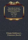 Raccolta di alcuni opuscoli sopra varie materie di pittura, scultura e . no. 7445 - Filippo Baldinucci