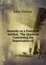Remarks on a Pamphlet Intitled, 