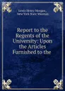 Report to the Regents of the University: Upon the Articles Furnished to the . - Lewis Henry Morgan
