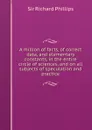 A million of facts, of correct data, and elementary constants, in the entire circle of sciences, and on all subjects of speculation and practice - S.R. Phillips