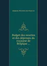 Budget des recettes et des depenses du royaume de Belgique - Ministère des finances