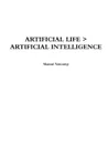 Artificial Life . Artificial Intelligence - Manual Vancamp