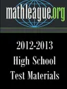 High School Test Materials 2012-2013 - Tim Sanders