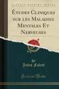 Etudes Cliniques sur les Maladies Mentales Et Nerveuses (Classic Reprint) - Jules Falret