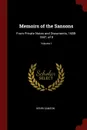 Memoirs of the Sansons. From Private Notes and Documents, 1688-1847, of II; Volume I - Henri Sanson