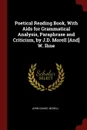 Poetical Reading Book, With Aids for Grammatical Analysis, Paraphrase and Criticism, by J.D. Morell .And. W. Ihne - John Daniel Morell