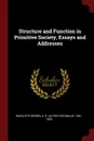 Structure and Function in Primitive Society, Essays and Addresses - A R. 1881-1955 Radcliffe-Brown