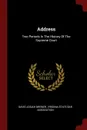 Address. Two Periods In The History Of The Supreme Court - David Josiah Brewer